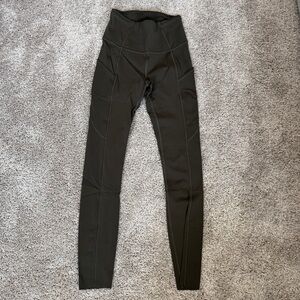 Lululemon Fast and Free Tight II 25" *Non-Reflective Nulux Dark Olive Size 2